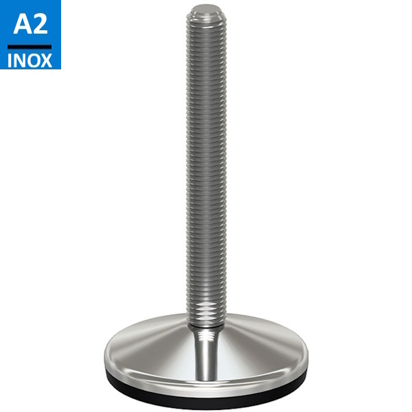Martin Piede INOX A2 Base Vulcanizzata Snodato 10° D.MM100 - MARTIN